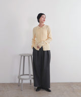 【一部予約商品】クルミボタンリブポロニット