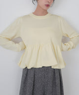 ペプラムニットプルオーバー