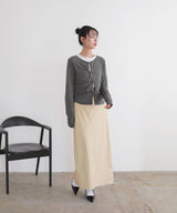 ウォッシャブルフェイクレザーナロースカート