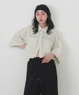 ストライプハーフスリーブショートシャツ