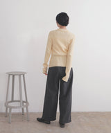 【一部予約商品】クルミボタンリブポロニット