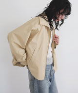 フェイクレザーバルーンジャケット