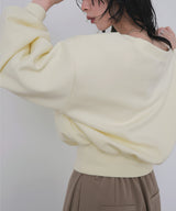 オフショルスウェットプルオーバー