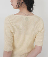 サマーブークレVネックカーディガン