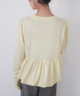 ペプラムニットプルオーバー