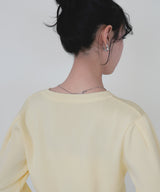 クリアボタンニットカーディガン