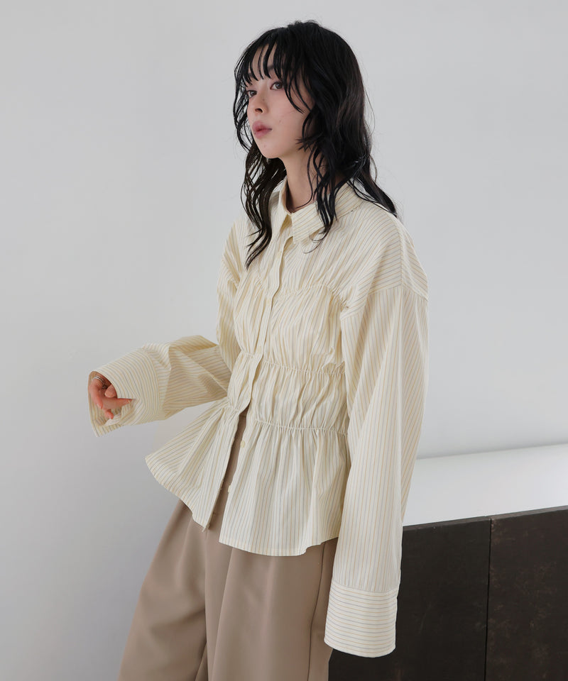 シャーリングビスチェデザインシャツ – LIAN
