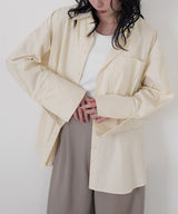 ストライプポケットオーバーシャツ