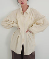 ウエストタックカラーシャツ