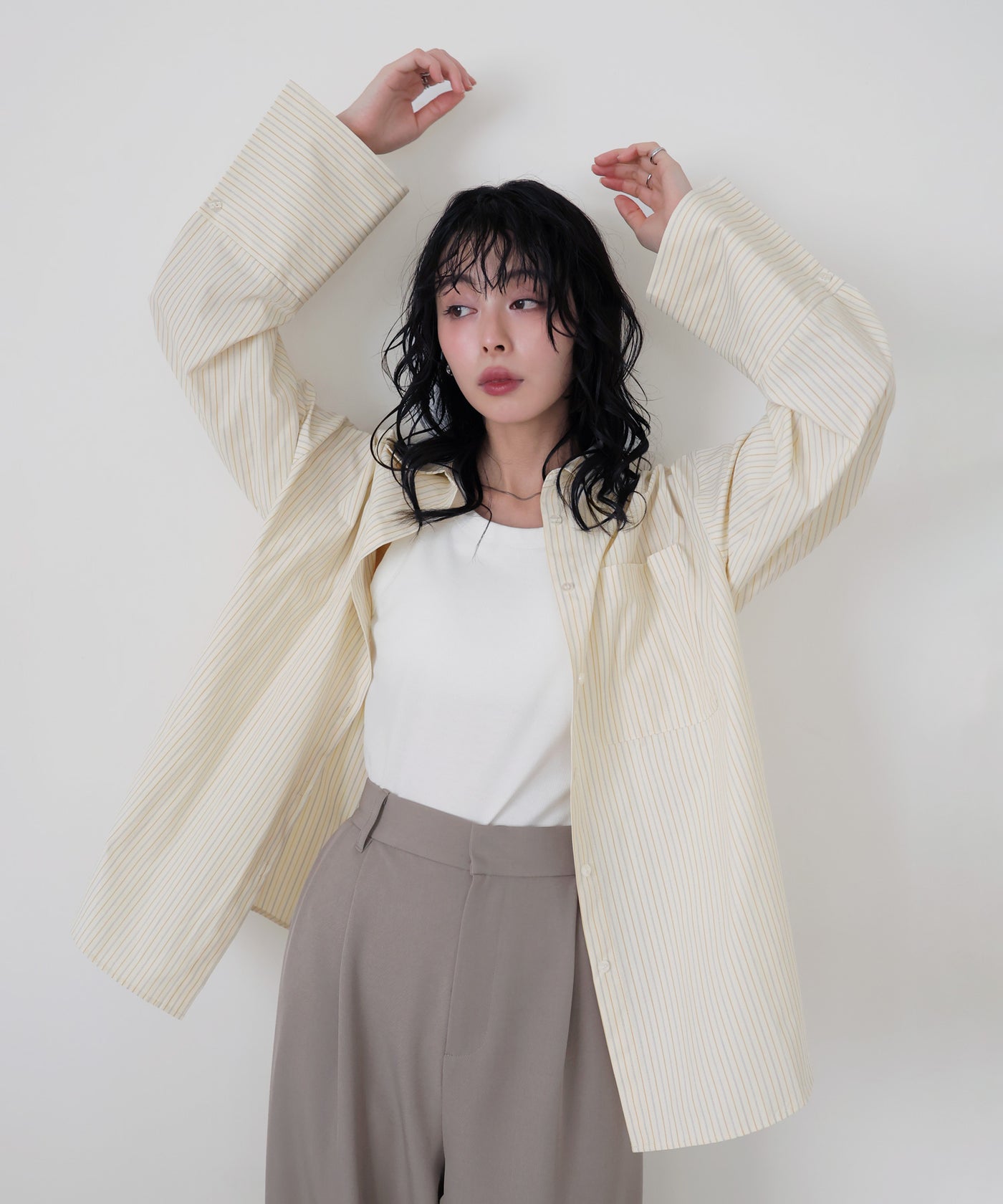 ストライプポケットオーバーシャツ – LIAN