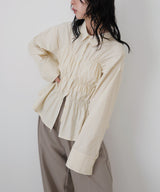 シャーリングビスチェデザインシャツ