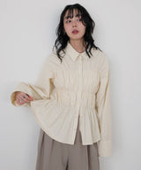 シャーリングビスチェデザインシャツ