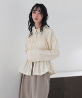 シャーリングビスチェデザインシャツ