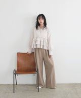 ストライプフリルシャツ