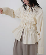 シャーリングビスチェデザインシャツ