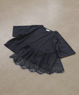 【UVカット＆接触冷感】レースレイヤードTシャツ