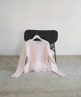 フリンジペプラムニット