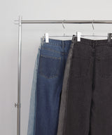 ストレートバイカラーデニムパンツ