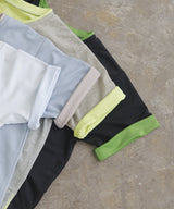 バイカラーヘンリーネックＴシャツ