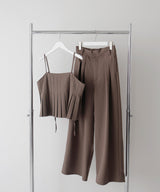 ツータックドレープワイドパンツ