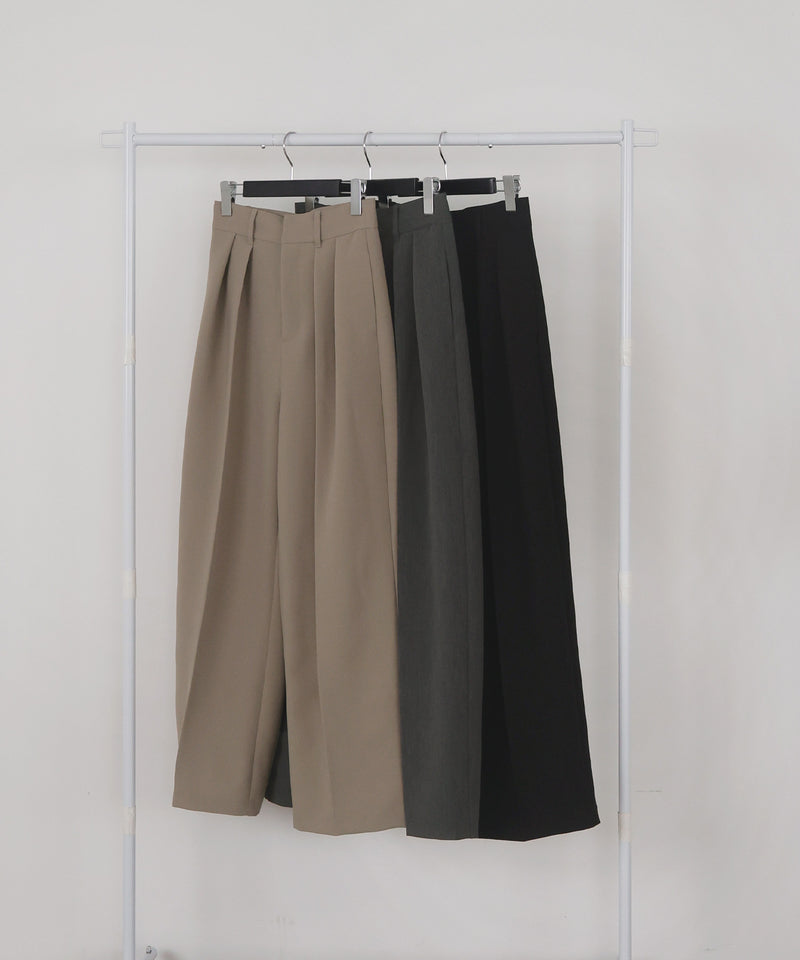 【9月中旬予約商品】ツータックワイドパンツ
