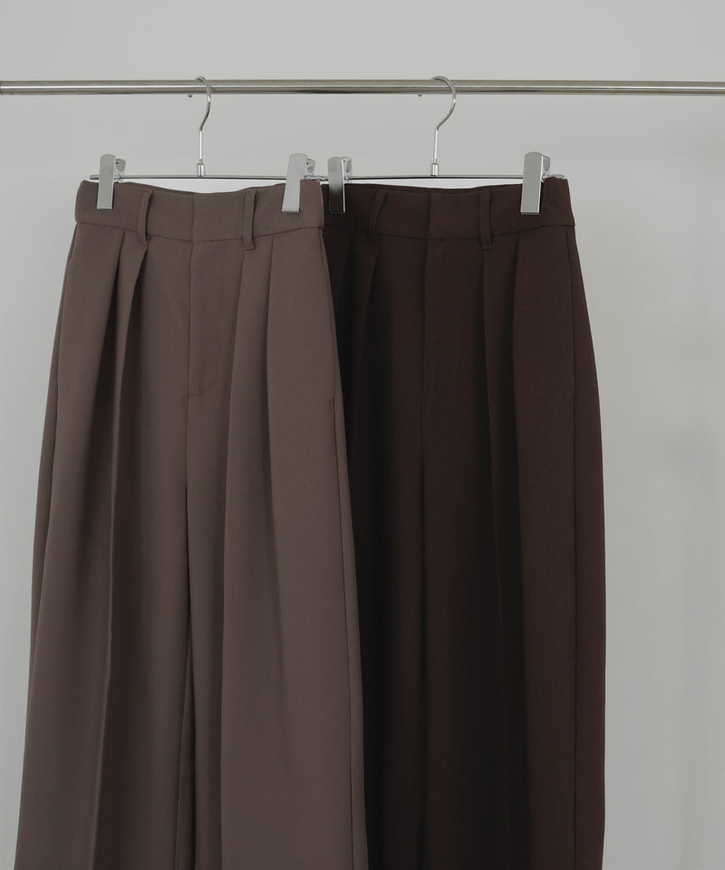 【9月中旬予約商品】ツータックワイドパンツ