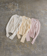 【一部予約商品】クルミボタンリブポロニット