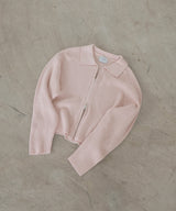 【一部予約商品】ダブルジップポロニットカーディガン