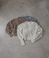 ランダムフリンジニットプルオーバー