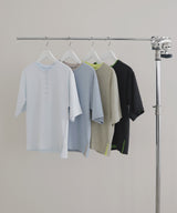 バイカラーヘンリーネックＴシャツ