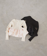 【3月上旬予約商品】【mayu × LIAN】シャイニーフリルニット