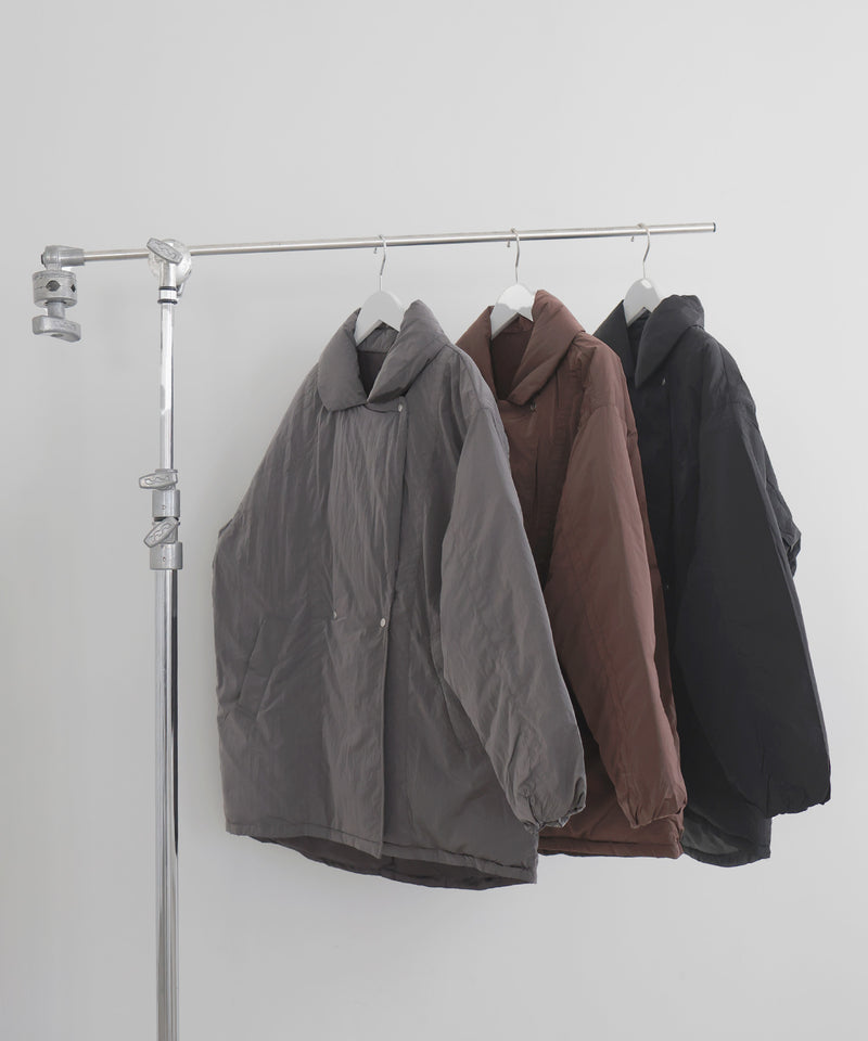 タフタテーラードダウンジャケット