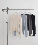 カフシアーバイカラーカーデ