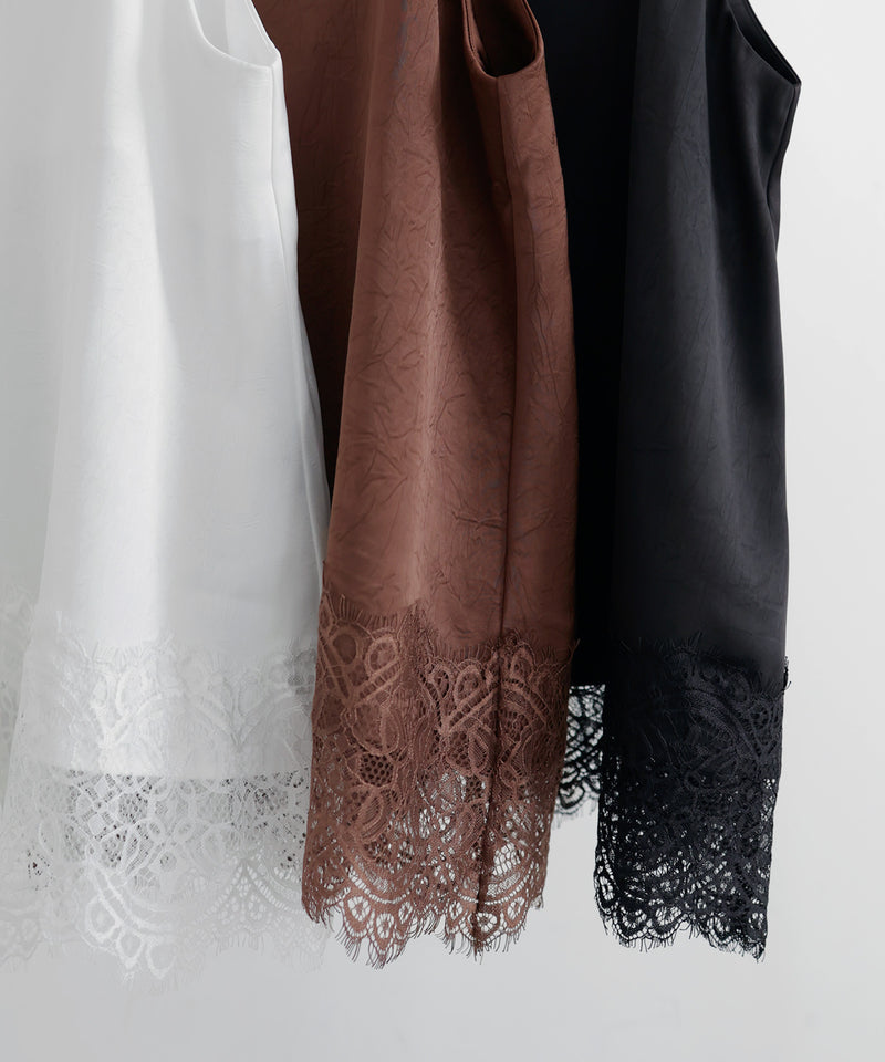 レースサテンキャミ