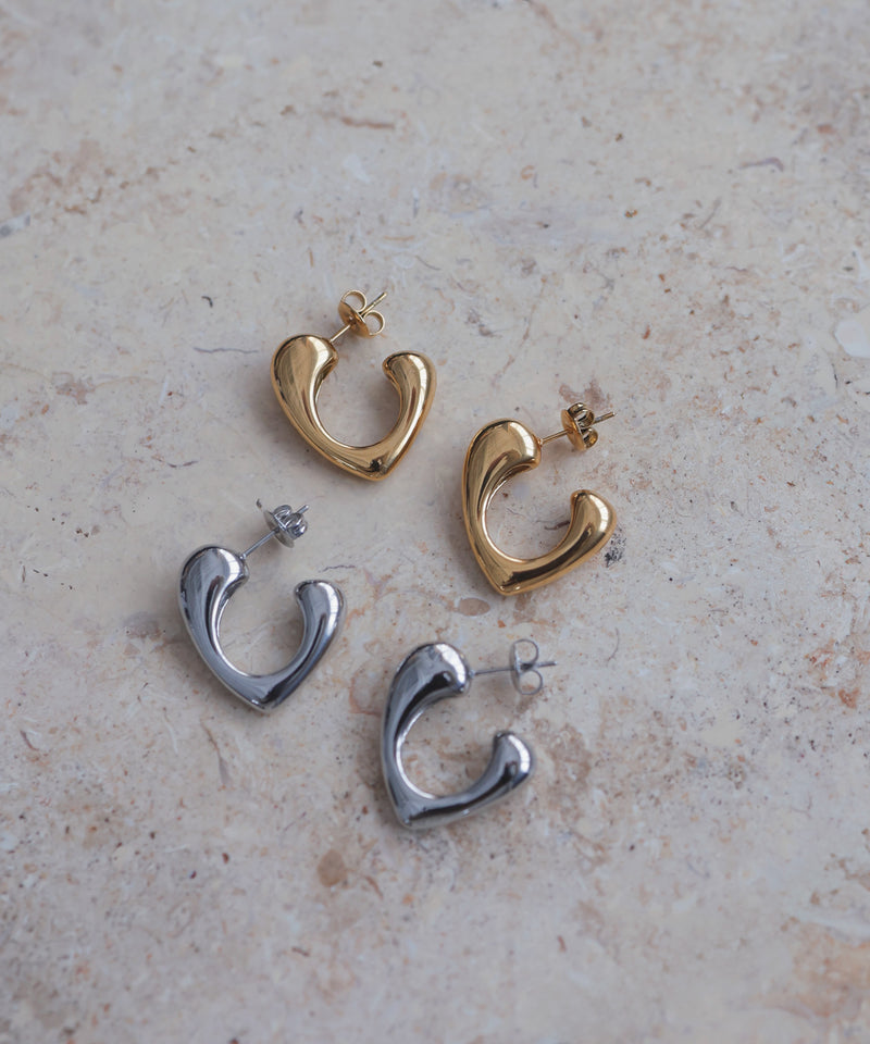 【12月上旬予約商品】ハートフープピアス