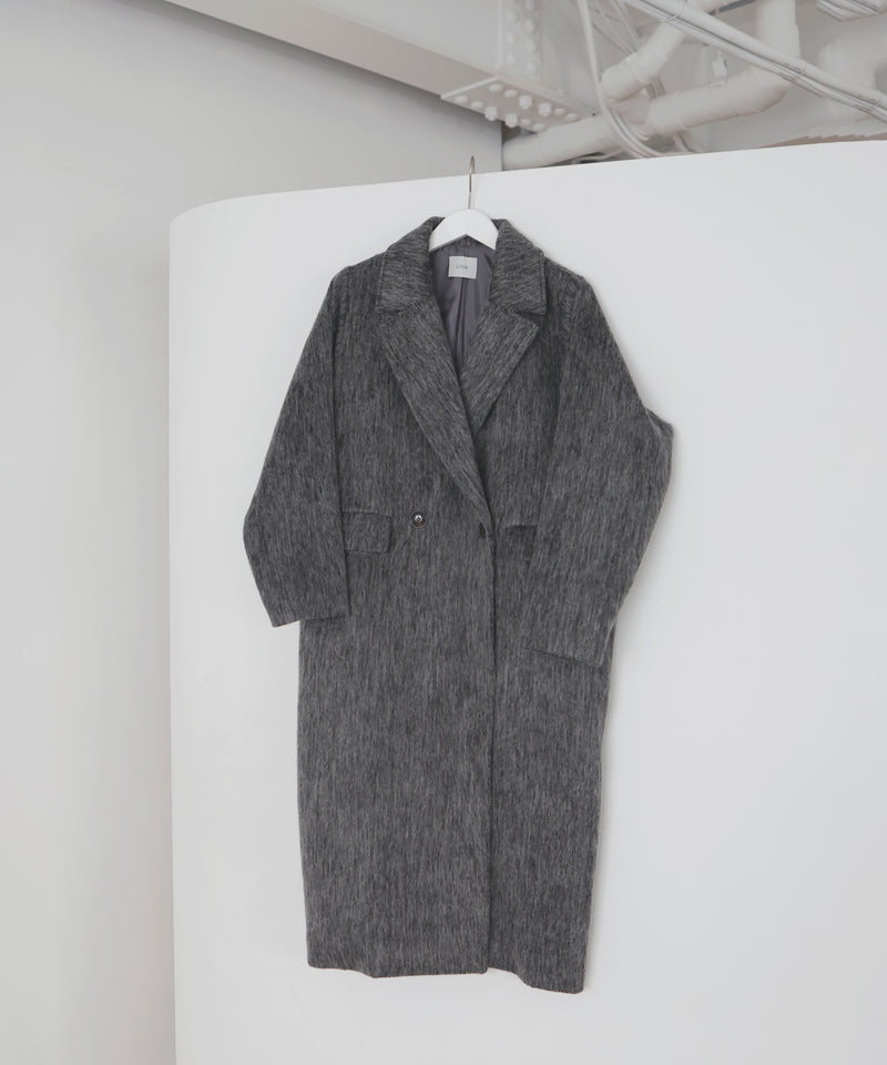 シャギーダブルロングコート