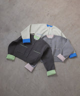 【1月中旬予約商品】バイカラーニットカーディガン