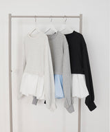 バルーンペプラムスウェット