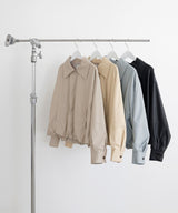 フェイクレザーバルーンジャケット