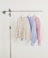 ストライプフリルシャツ