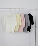 ニュアンスメタルボタンカーディガン