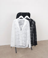 フラワーレースシャツジャケット